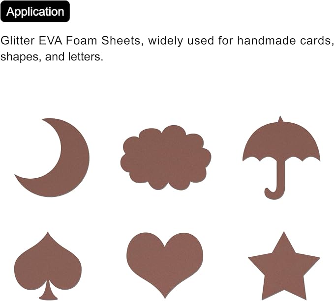 uxcell Coffee EVA Foam Sheets, 11.8x7.9 in 2mm Thick Handicraft Foam Paper