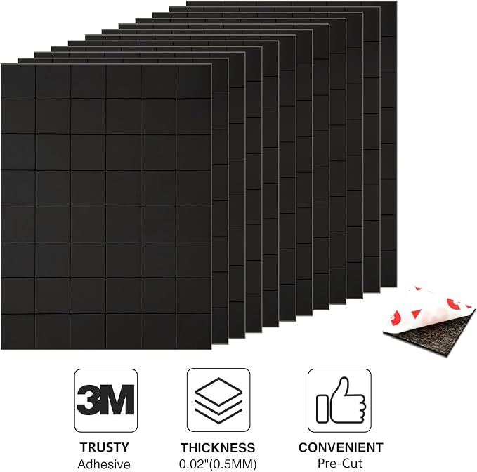 Pre-Cut Magnet Tape Strip, Thin Magnetic Squares
