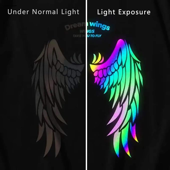 HTV Rainbow Reflective Rainbow Iron on Vinyl Heat Transfer Vinyl 12 inch x 8