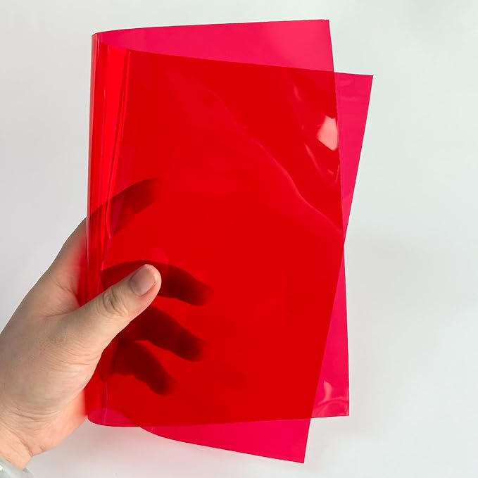 Transparent PVC Faux Leather Sheets, Glossy Waterproof Clear Vinyl Fabric