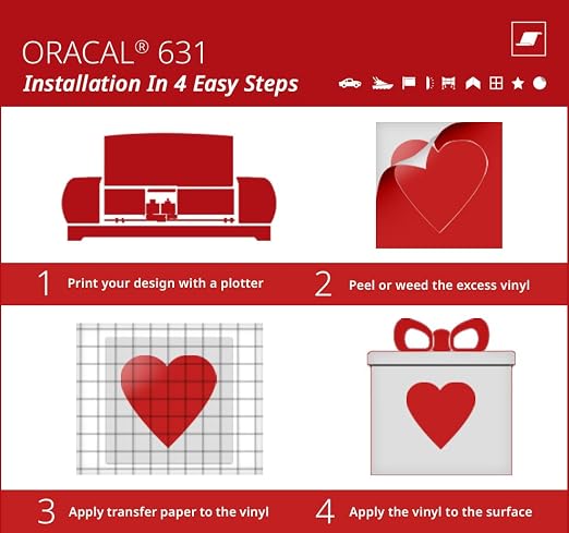 ORACAL 631 Matte Maize Vinyl Durable Roll Easy to Weed Permanent Adhesive Craft