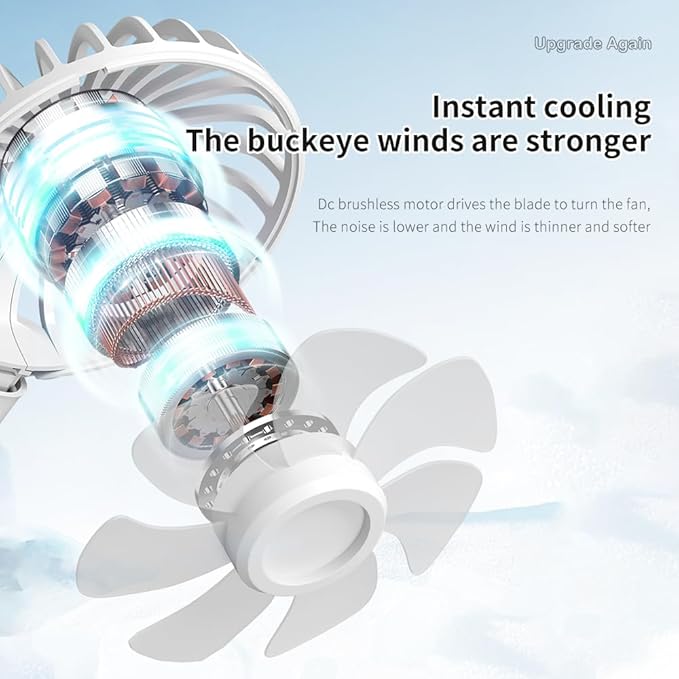 USB Fan, Mini Portable Fan for 360° Rotation, Small Personal Fan for Home Office, Desk Fan Compatible with All USB Outputs such as Laptop/Power Bank/Plug, Pocket Fan for Travel Commute(with switch)