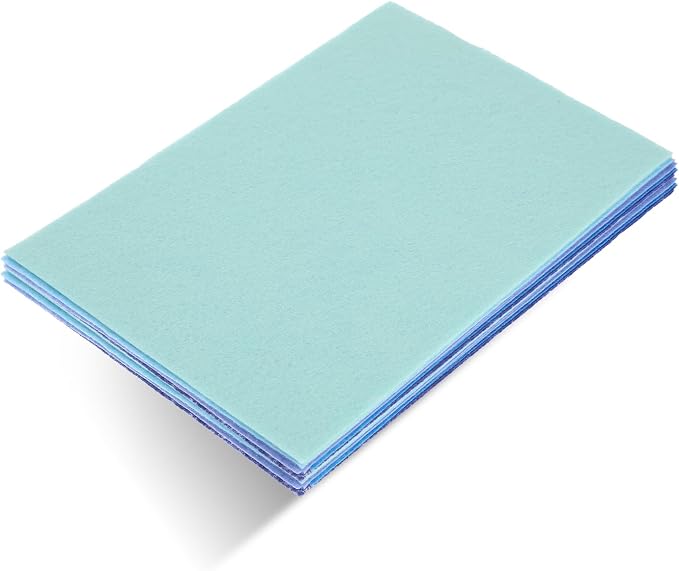 Ymapinc 10Pcs Blue Felt Fabric Sheets, 8x12 Inch | Soft Craft Material
