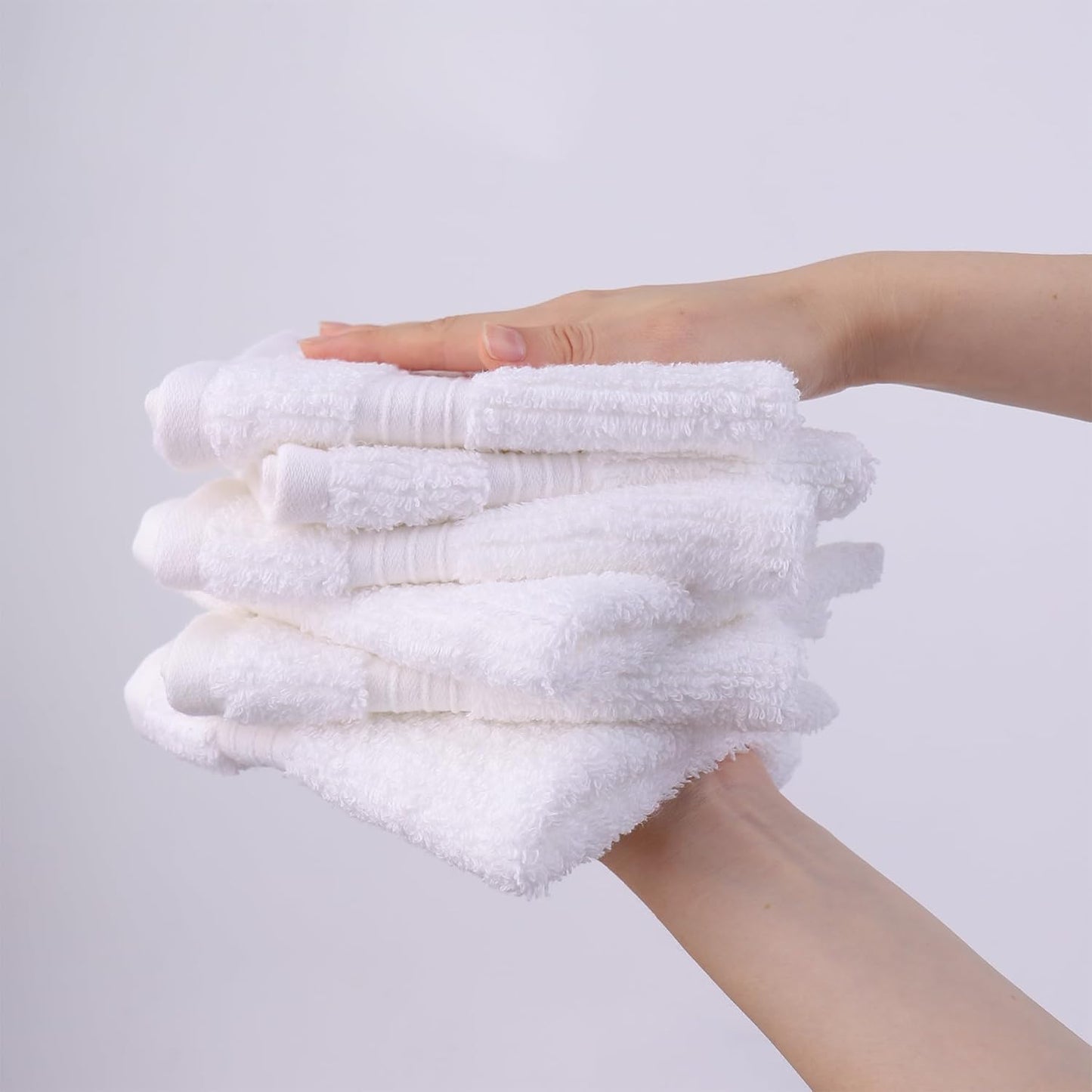 Everplush Youth Style Wash Cloth 6-Piece Combo - Cotton Combined with Microfiber, Strong Absorption, Soft, Fluffy, Skin-Close Cotton, Durable, Multi-Purpose