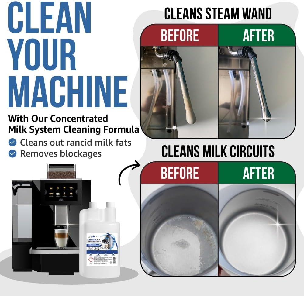Milk Frother Cleaner for Coffee Machines. Alkaline Up to 32 Cleans