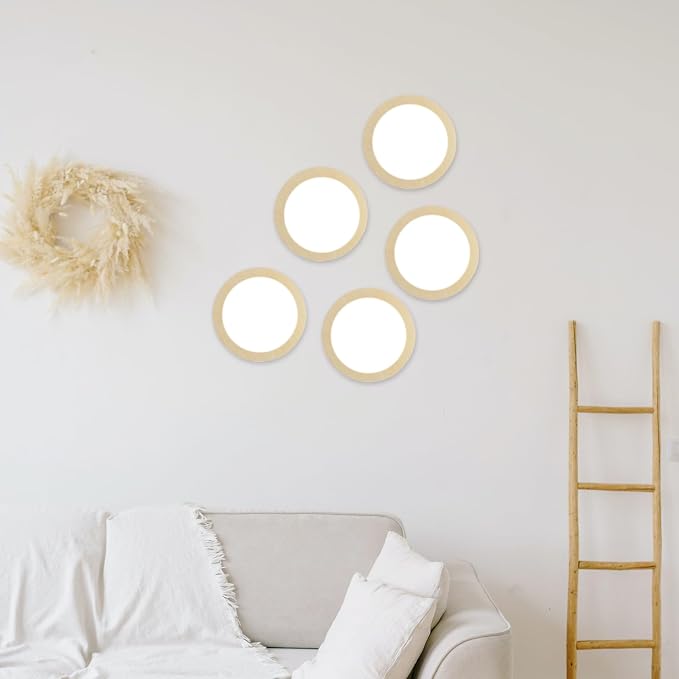 SHEUTSAN 8 PCS 10 Inch Round Basswood Circles, 1/4 Inch Thick Unfinished Wood