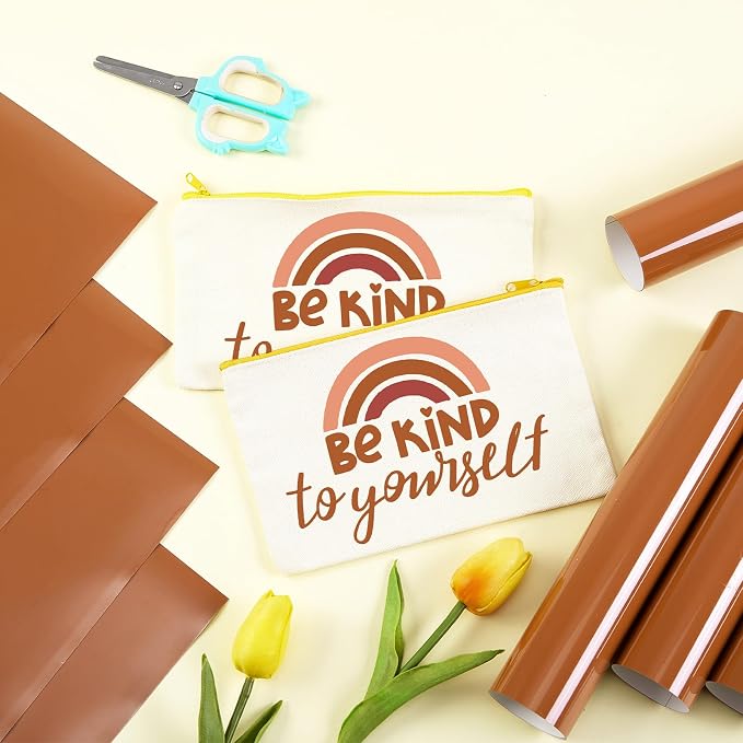 HTVSTD Chocolate Brown Boho HTV Heat Transfer Vinyl 8pcs 12×10in | Vivid Color