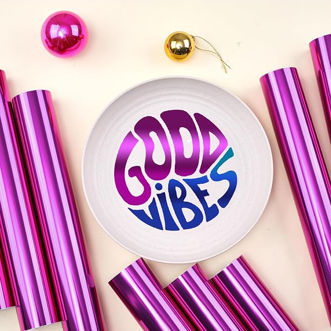 Tintnut Holographic Permanent Vinyl 8 Pcs 12x12in Purple Adhesive Vinyl | Solid