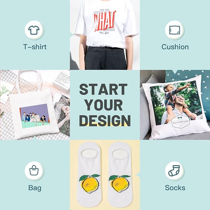 HTVRONT Sublimation HTV Sheets for Cotton Fabric