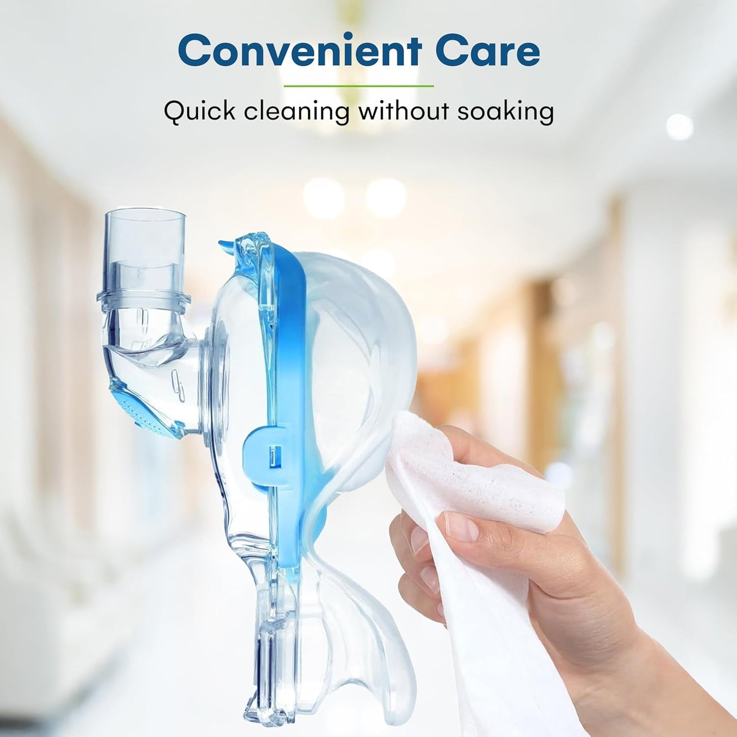 CareTouch CPAP Mask Wipes - 2 Packs of 70 Unscented Cloths for Daily Mask Care - 140 Total Soft Cleaning Sheets for CPAP Equipment - Gentle, Convenient, and Easy to Use