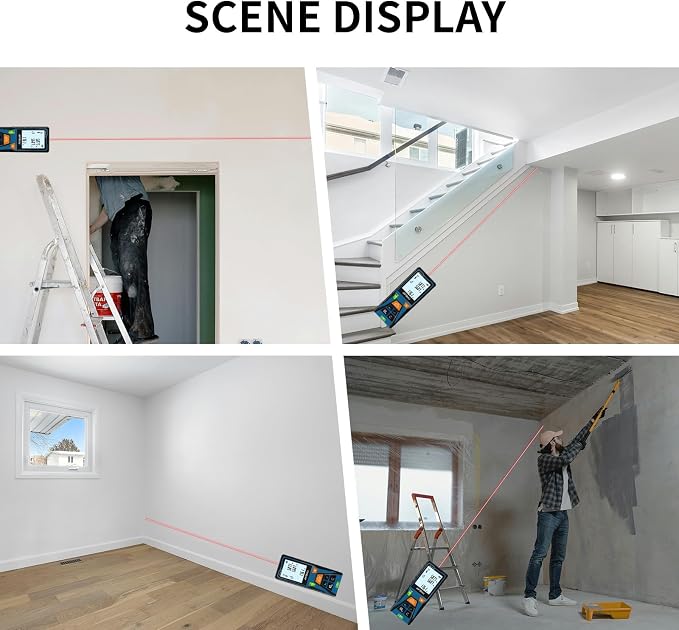 Laser Distance Measure Backlit LCD