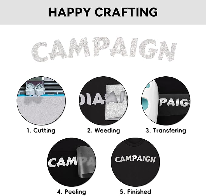 Aoder Glitter Heat Transfer Vinyl