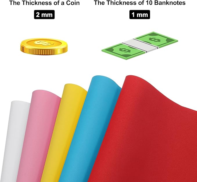 MECCANIXITY EVA Foam Sheets Red 9.8 Inch x 9.8 Inch 10mm Thick Crafts Foam