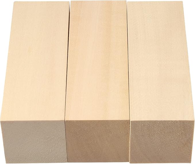 JOIKIT 10 Pack 6 x 2 x 2 Inches Basswood Carving Blocks, Unfinished Soft Wood