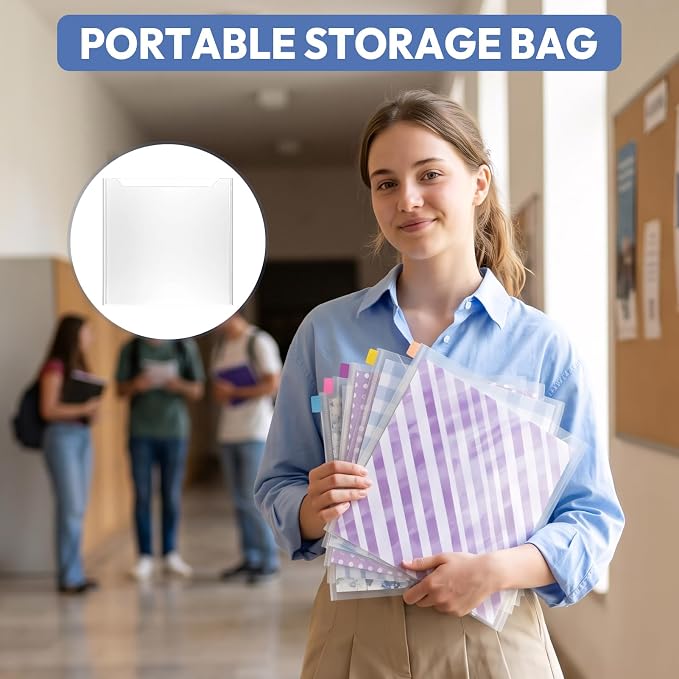 42 Pack Scrapbook Paper Storage, 3 Different Sizes Paper Organizer