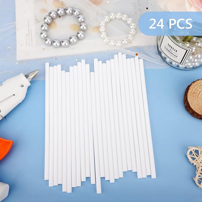 White Hot Glue Sticks, All Temperature Adhesive EVA Glue Sticks