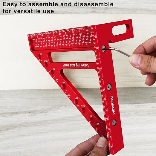 Large Carpenter Square 6.5''x5.79''Protractor Ruler