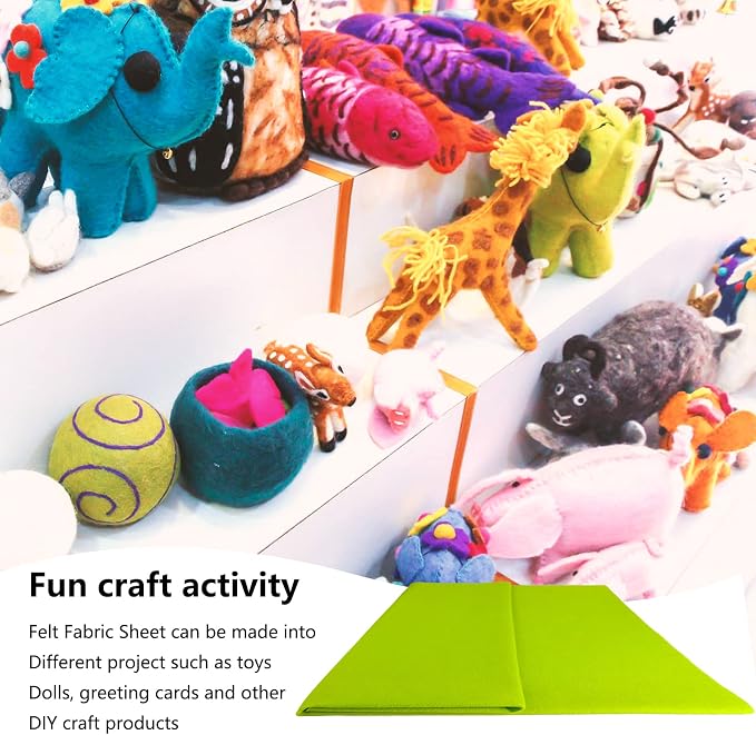 Jtnohx Color Felt, 1 Square Yard Felt Fabric, 1.4mm Thickness Flexible Craft