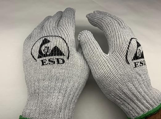 ESD Gloves - Heat Resistant - Anti-Static Gloves (10 Pairs, Medium)