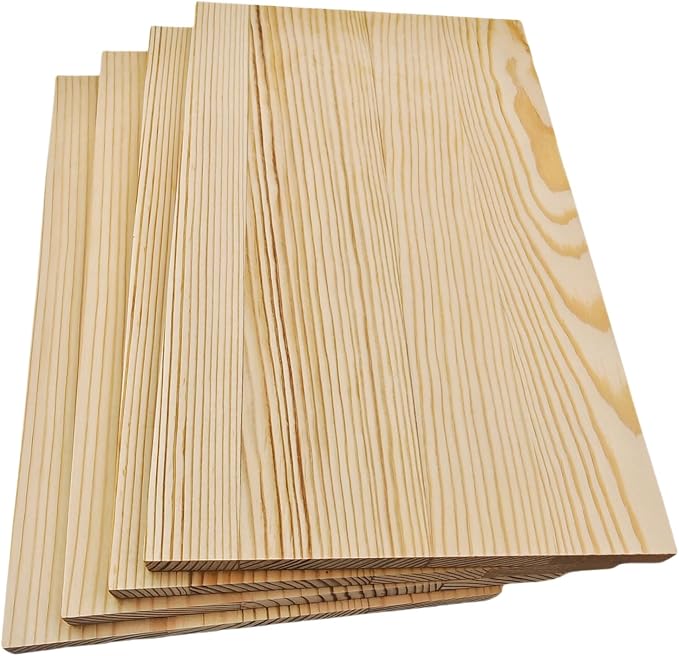 4PCS Rectangle Wood Boards Unfinished Wood Blocks
