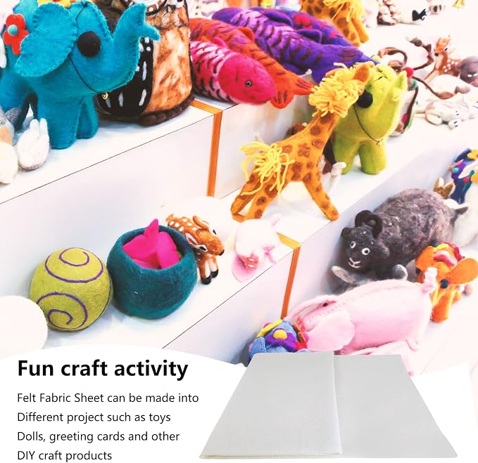 Jtnohx Craft Felt, 1 Square Yard Felt Fabric, 1.4mm Thickness Soft Felt Sheets