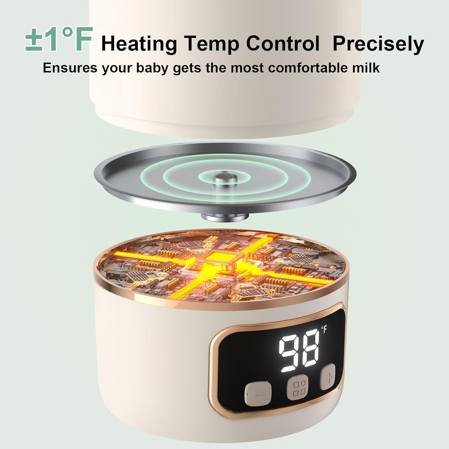 Portable Bottle Warmer for Travel, Formula Warmer On The Go, Milk Warmer for Breastmilk Water Soup, with Fast Heating, 17 OZ to Meet Your All-Day Needs, for Outdoor, Car, Journey