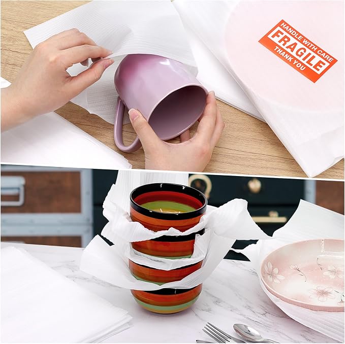 302 Pcs Packing Moving Foam Pouches & Sheets, 5 Sizes Cushion Foam Wrap Pouches