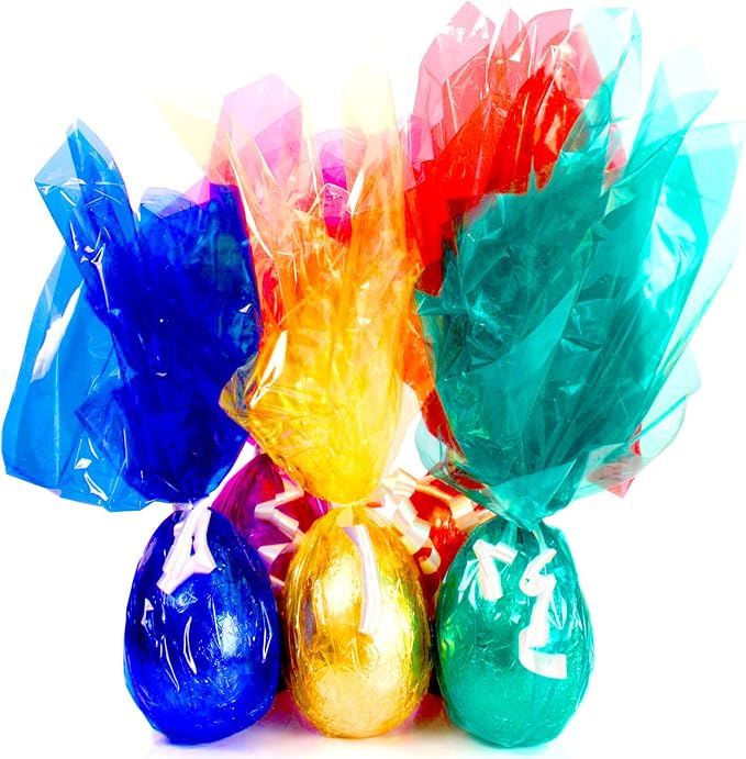 Outus 104 Pcs Colored Cellophane Sheets Cellophane Wrapping Paper