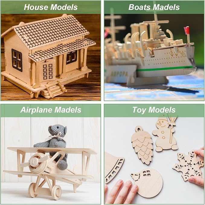 18pcs 12 x 15.7 x 1/8 Inch Plywood Basswood Sheets, 3 mm Unfinished Plywood