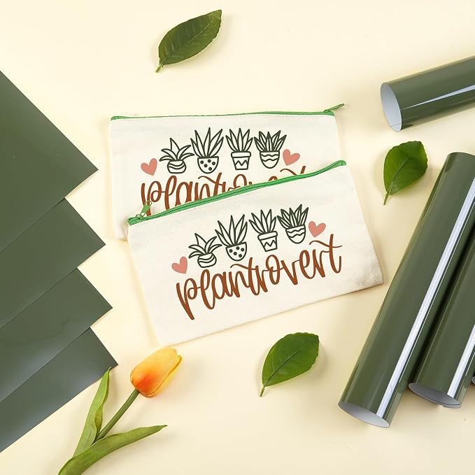HTVSTD Army Green Boho HTV Heat Transfer Vinyl 8pcs 12×10in Iron on Vinyl |