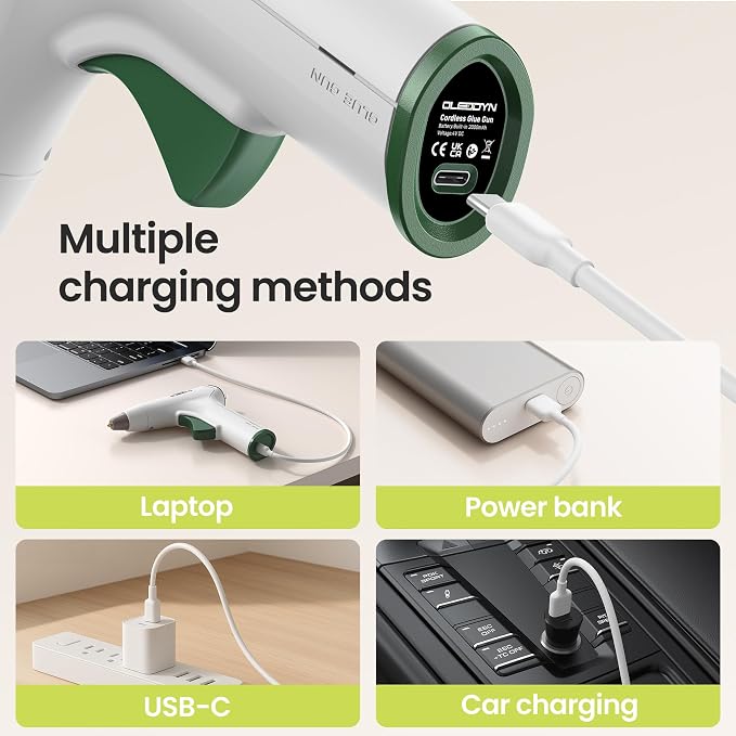 15s Fast Preheating Cordless Hot Glue Craft Guns, Glue Guns