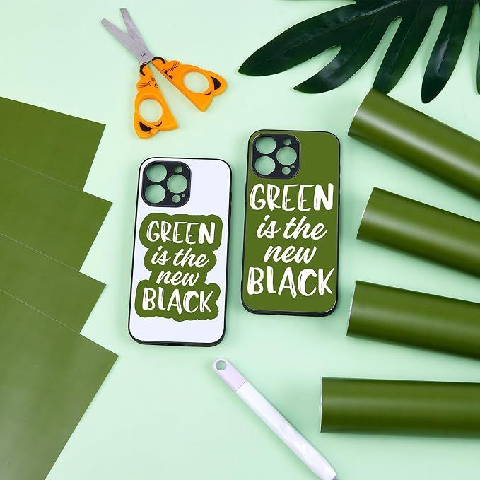Tintnut Leaf Green Permanent Vinyl 8 Sheets 12''x10'' Adhesive Vinyl | Solid