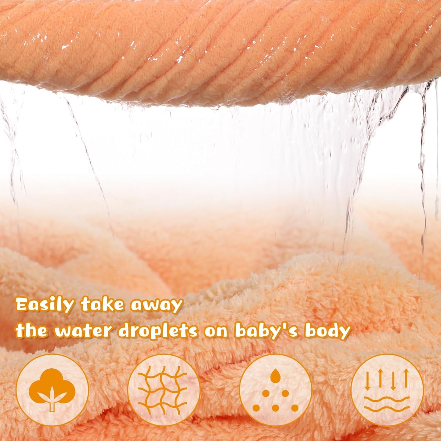 Toddler Bath Towel Baby Bath Towels Hooded Kids Towel for Boy Girl 0-5 Year, 2-Pack Thick Absorbent Toddler Towels Hooded Baby, Large 50''x32'' Soft Hooded Baby Bath & Hooded Towels