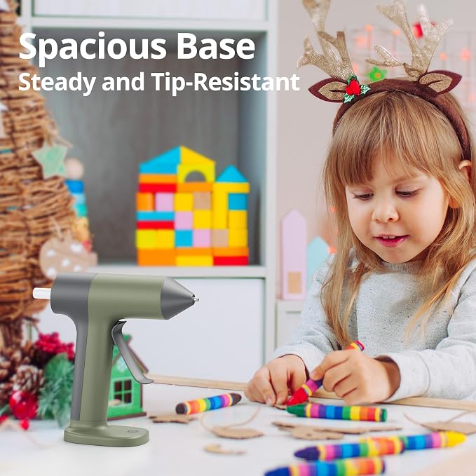 Tilswall Cordless Hot Glue Gun, 30s Fast Preheat