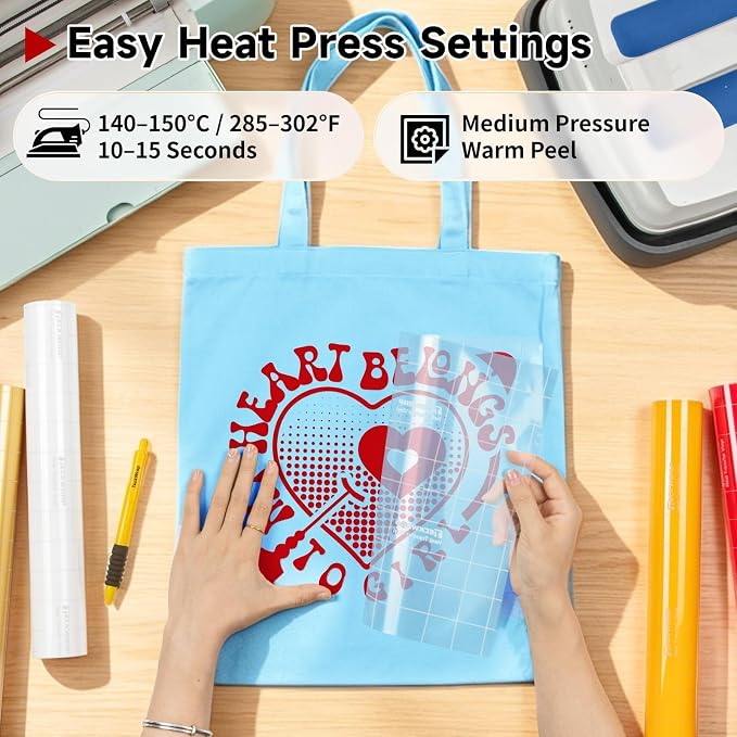 TECKWRAP Heat Transfer Vinyl for T-Shirts, 50+ Washes, REACH Certified & Dryer