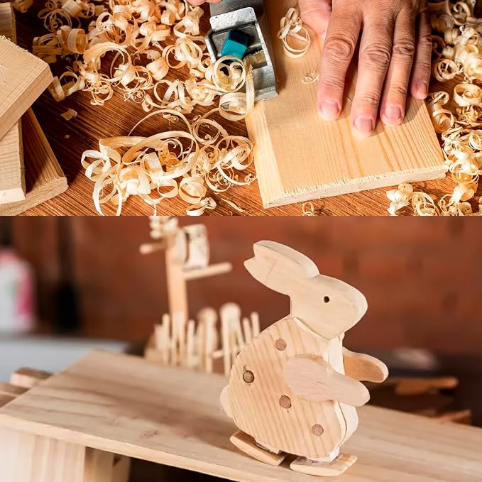 4 Pcs Unfinished Wood Blocks, Wood Carving Blocks