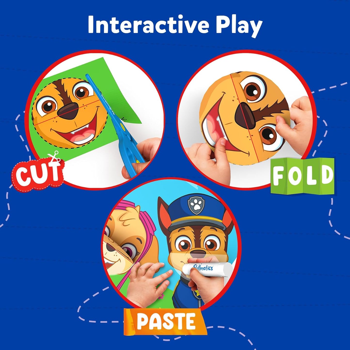 Skillmatics Scissor Skills Activity Book - Snip Snip PAW Patrol, Stocking Stuffers, Preschool Cutting & Creative Activities, Felt Craft Kit, Fine Motor Skills, Christmas Gifts for Ages 3, 4, 5, 6, 7