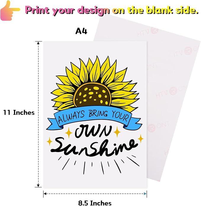 HTVRONT Heat Transfer Paper for Light T Shirts