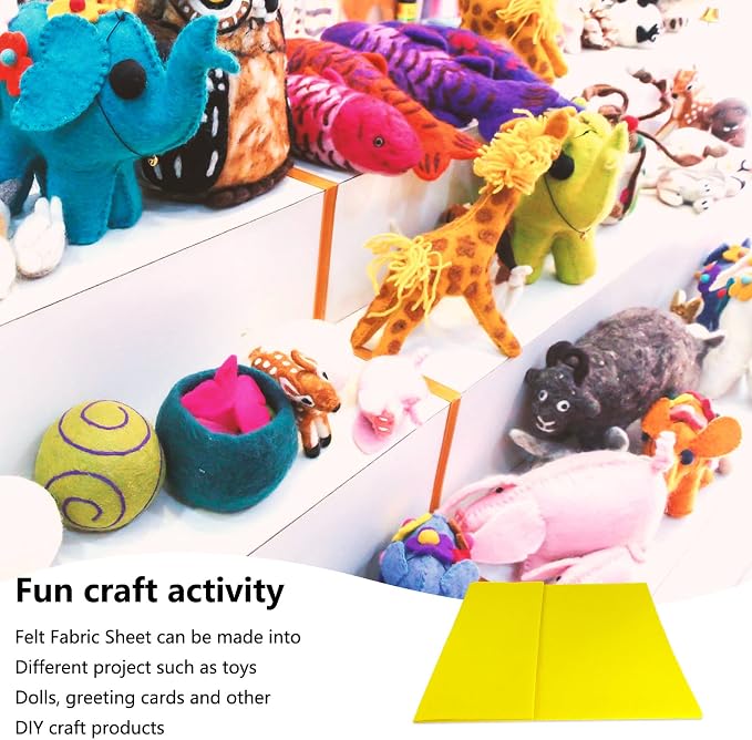 Jtnohx Color Felt, 1 Square Yard Felt Fabric, 1.4mm Thickness Flexible Craft