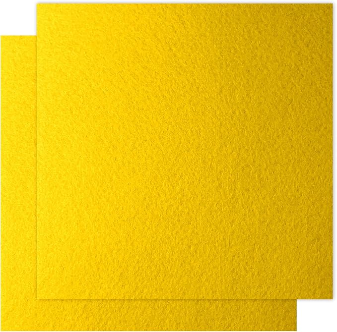 12" x 12" Felt Fabric Sheets for Crafts, Squares Felt Fabric Sheets, 1mm Thick