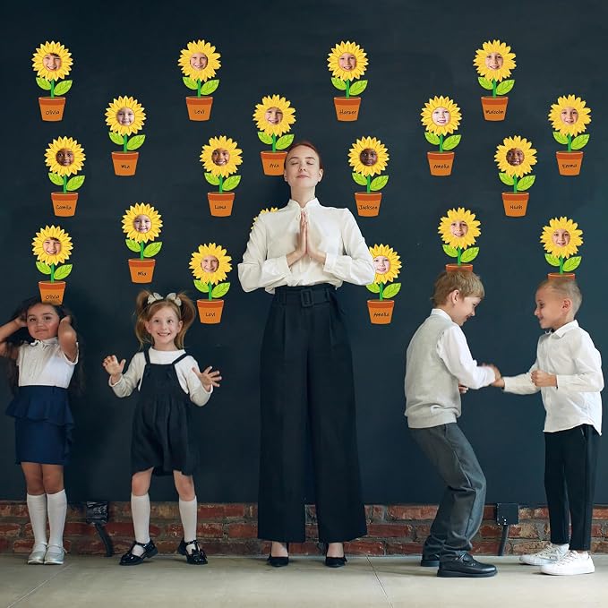 48 Set Sunflower Cutouts with Photo Space