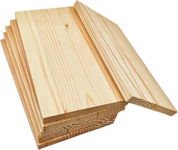 6PCS Rectangle Wood Boards Unfinished Wood Blocks