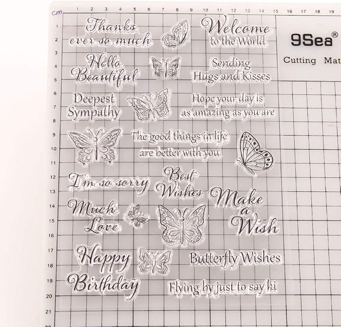 Butterflies Clear Stamps Silicone Stamp Cards
