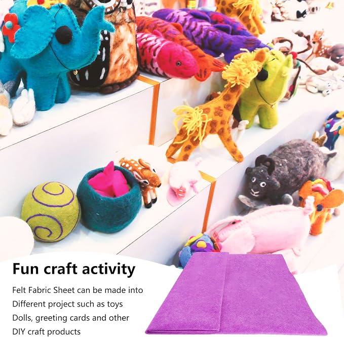 Jtnohx Color Felt, 1 Square Yard Felt Fabric, 1.4mm Thickness Flexible Craft