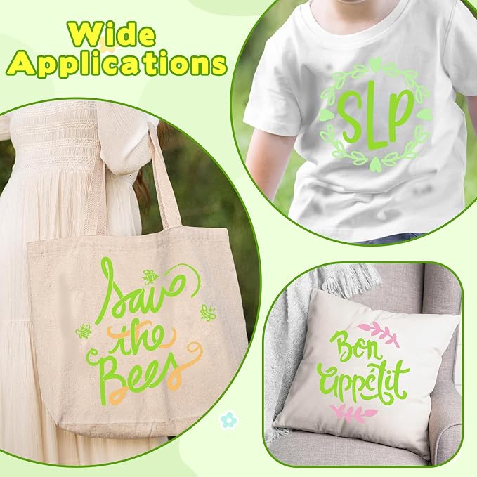 Tintnut Jasmine Green Heat Transfer Vinyl, easy cut & weed, stretch washable