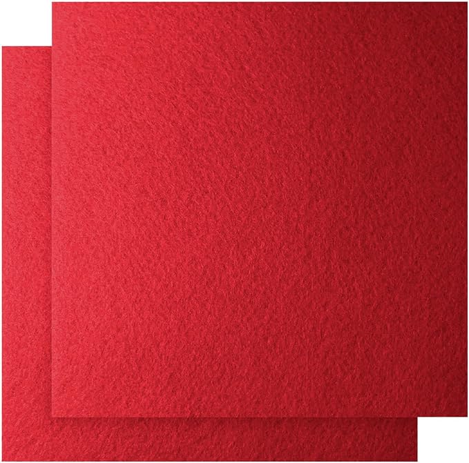 12" x 12" Felt Fabric Sheets for Crafts, Squares Felt Fabric Sheets, 1mm Thick