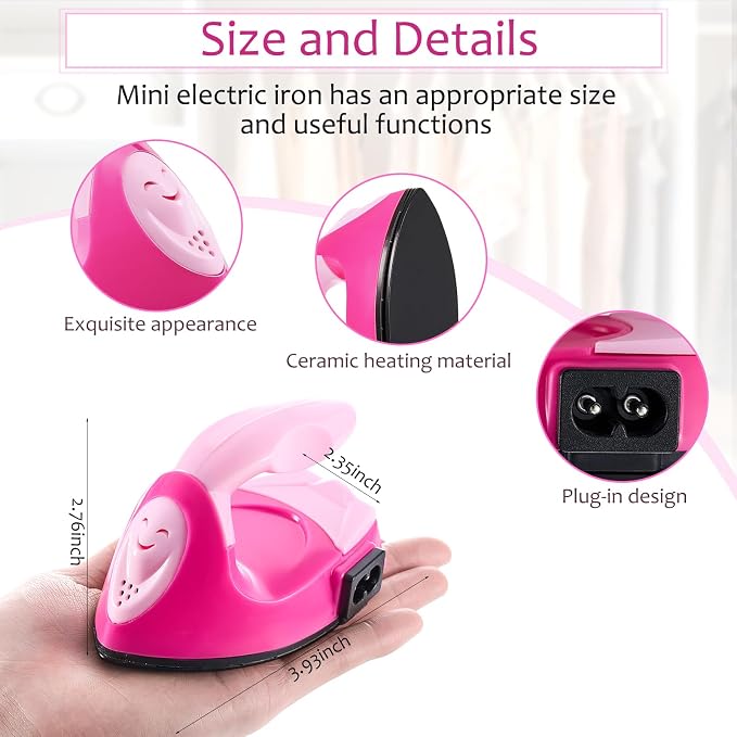 Honoson Mini Craft Iron Mini Heat Press Small Iron 3.93 x 2.36 x 2.76 in