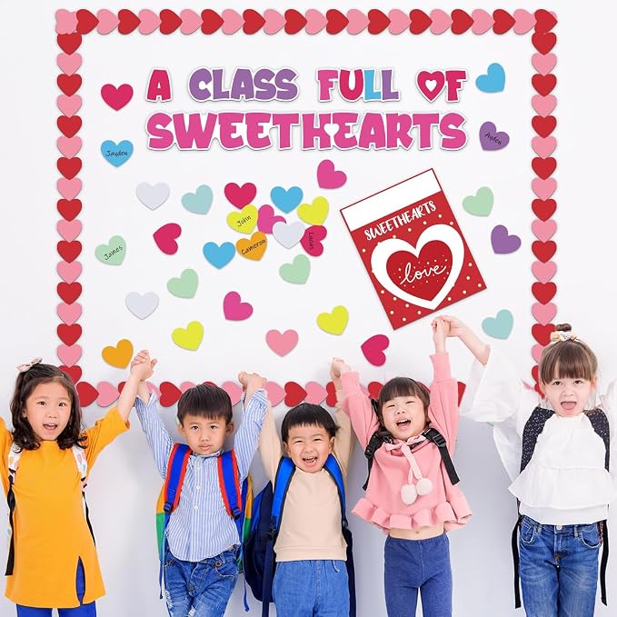 Valentine's Day Bulletin Board Set Valentine's Love Heart Classroom Decoration