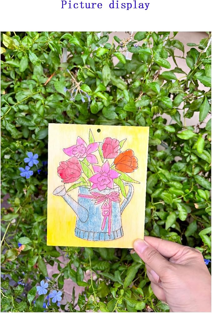 Piatoeke 16PCS 5.9×4.7in Unfinished Wood Craft to Paint, Fun Things to Paint