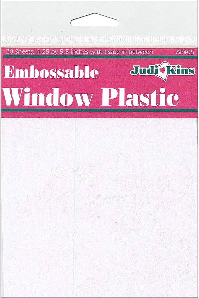 Judikins Embossable Window Plastic Sheets, 4.25-Inch x 5.5-Inch